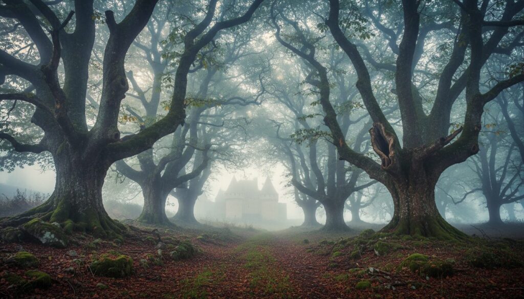 découvrez un conte populaire captivant de la châtaigneraie, où se mêlent mystères et esprits protecteurs veillant sur la nature et ses habitants.
