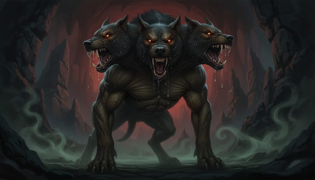 découvrez la légende du cerbère, la créature mythique à trois têtes de la mythologie grecque, gardien des enfers et symbole de puissance.