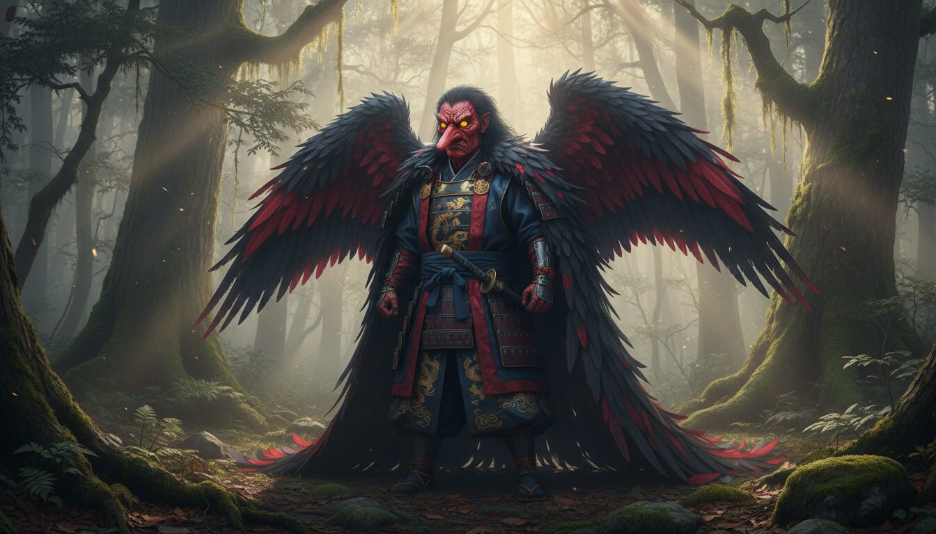 découvrez la créature mythique du tengu, une figure emblématique du folklore japonais, mêlant mystère et légendes ancestrales.