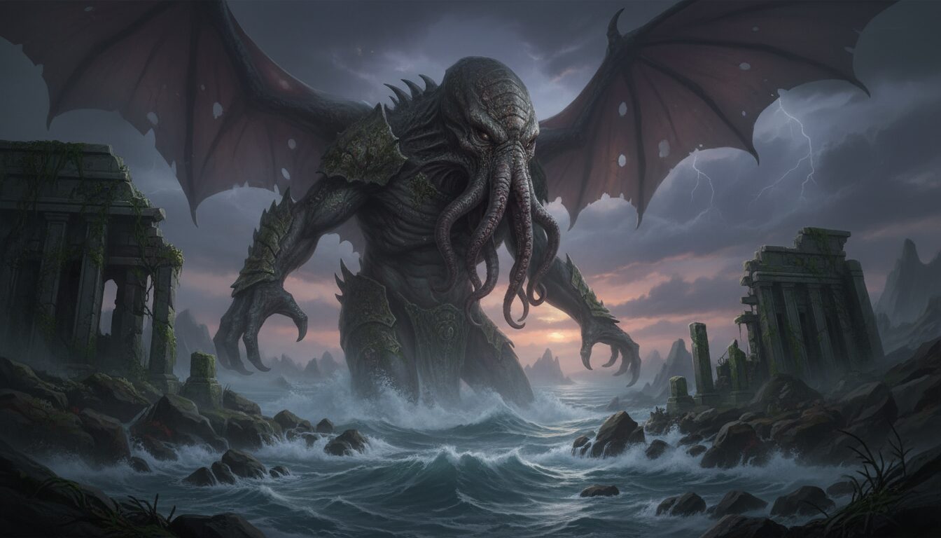 explorez la place de la divinité sombre cthulhu dans le folklore moderne américain, en tant que figure mythologique influente et symbole culturel au-delà de la fiction.