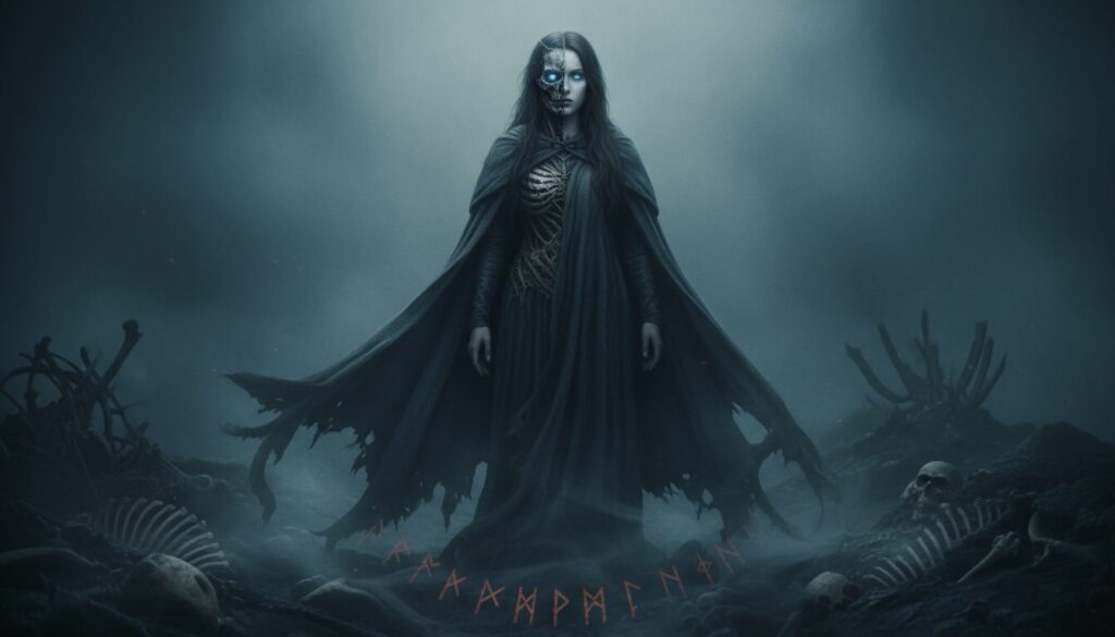 découvrez hel, la divinité sombre de la mythologie nordique, souveraine du royaume des morts et gardienne des âmes défunts.