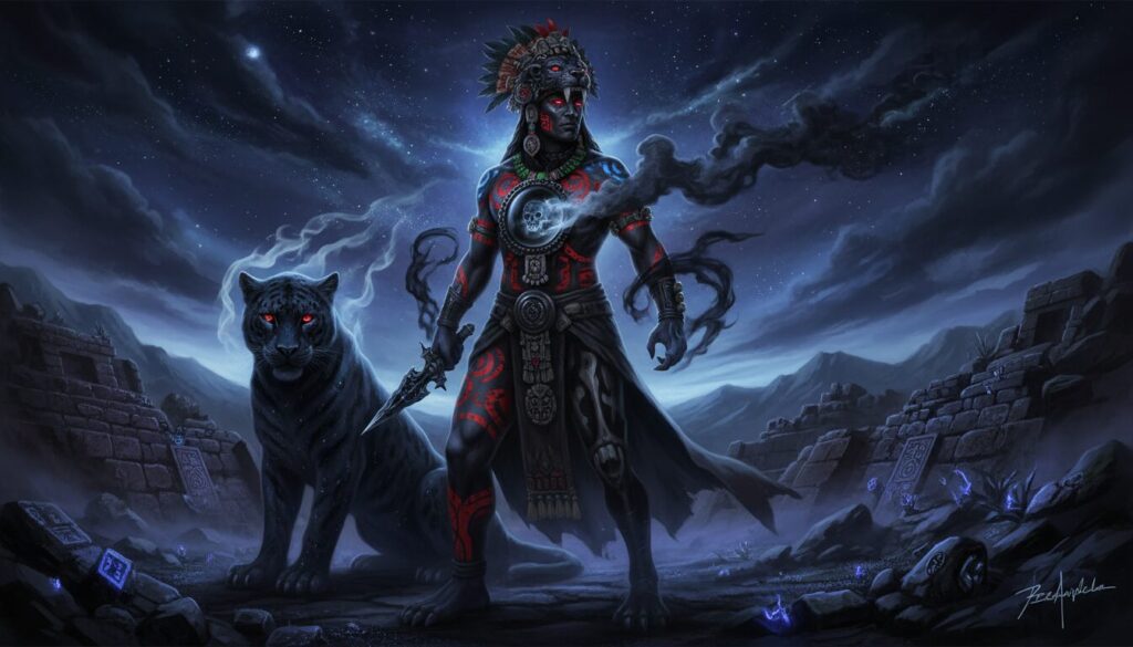 découvrez tezcatlipoca, la divinité sombre et puissante de la mythologie aztèque, symbole du chaos, de la nuit et du destin.
