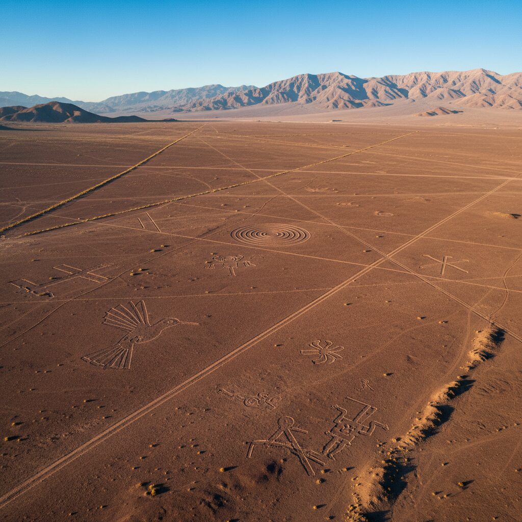découvrez le mystère ancien des lignes de nazca au pérou, ces gigantesques géoglyphes énigmatiques tracés dans le désert qui fascinent les chercheurs depuis des siècles.