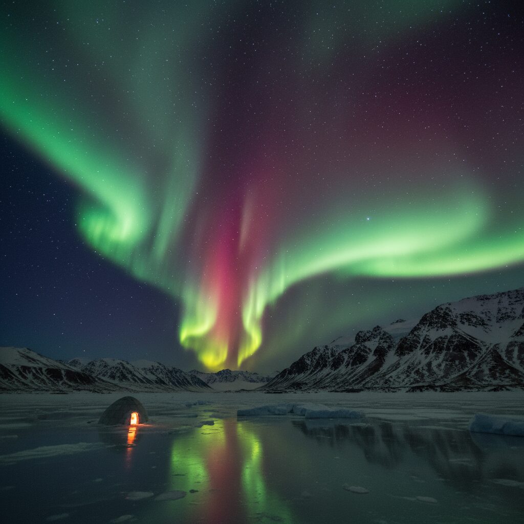 découvrez le mystère des aurores boréales dans l'arctique canadien, un phénomène surnaturel fascinant illuminant le ciel polaire de ses couleurs extraordinaires.