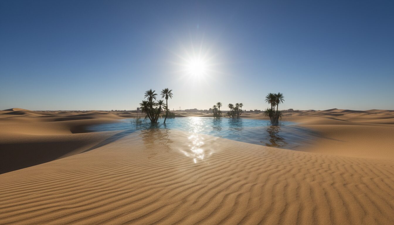 découvrez le phénomène surnaturel des mirages dans le désert saharien, une illusion optique fascinante qui intrigue les voyageurs et stimule l'imaginaire.