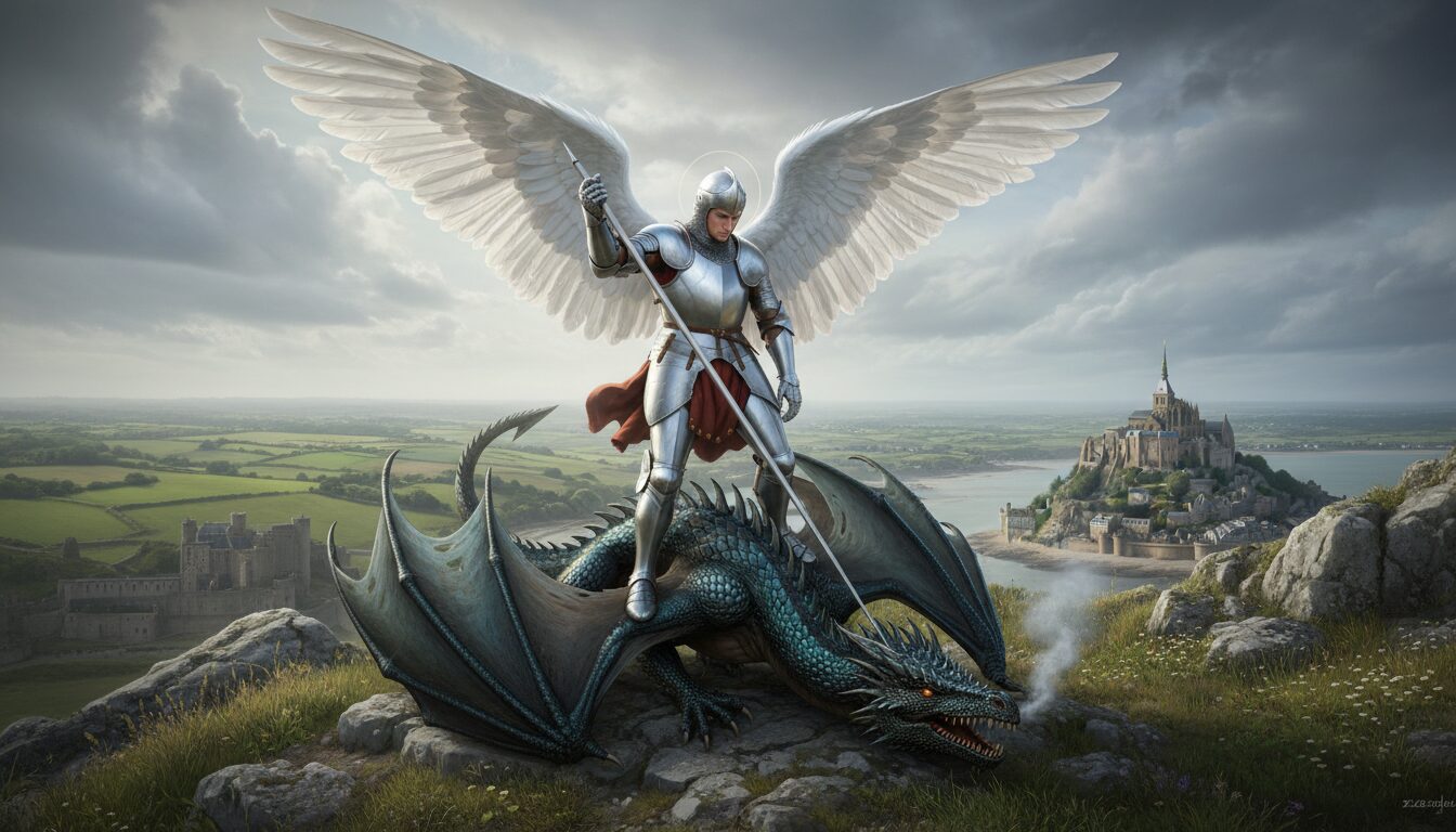 découvrez la légende captivante de saint michel terrassant le dragon en normandie, un récit emblématique mêlant histoire et mythologie régionale.