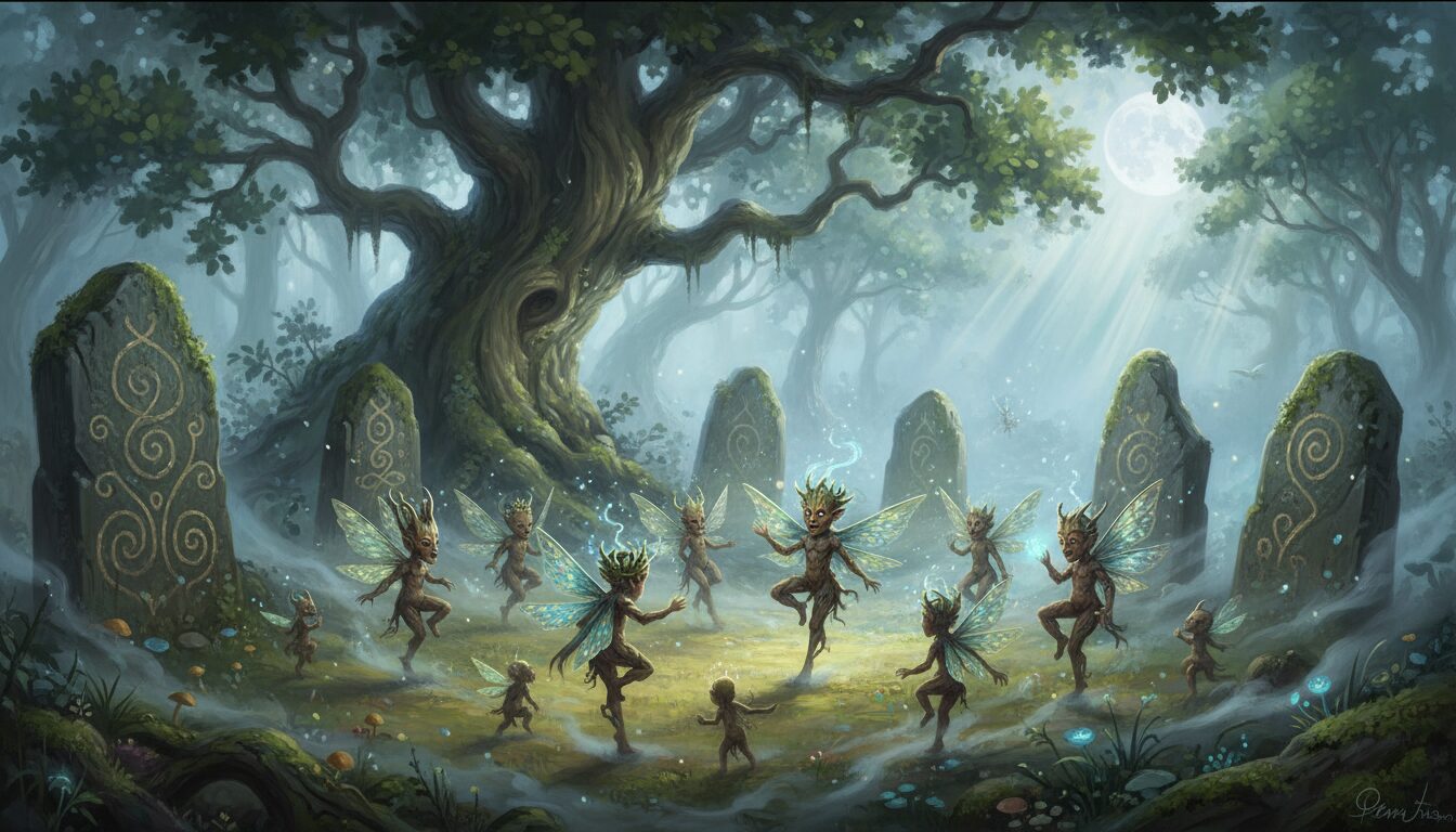 découvrez le récit ancestral des korrigans en bretagne, ces mystérieuses créatures légendaires du folklore breton.