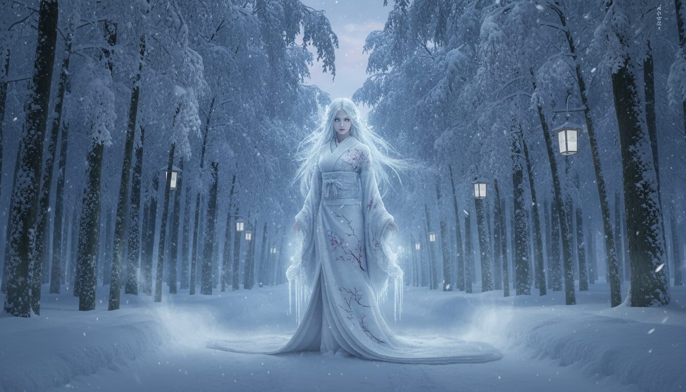 découvrez l'histoire fascinante de la yuki-onna, la mystérieuse créature mythique du folklore japonais, symbole de beauté glaciale et de légendes enneigées.
