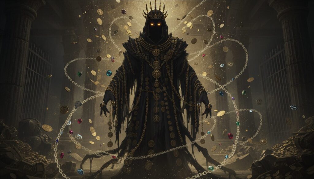 découvrez le rôle et les origines de la divinité sombre mammon dans la tradition judéo-chrétienne, symbole de l'avarice et des richesses matérielles.