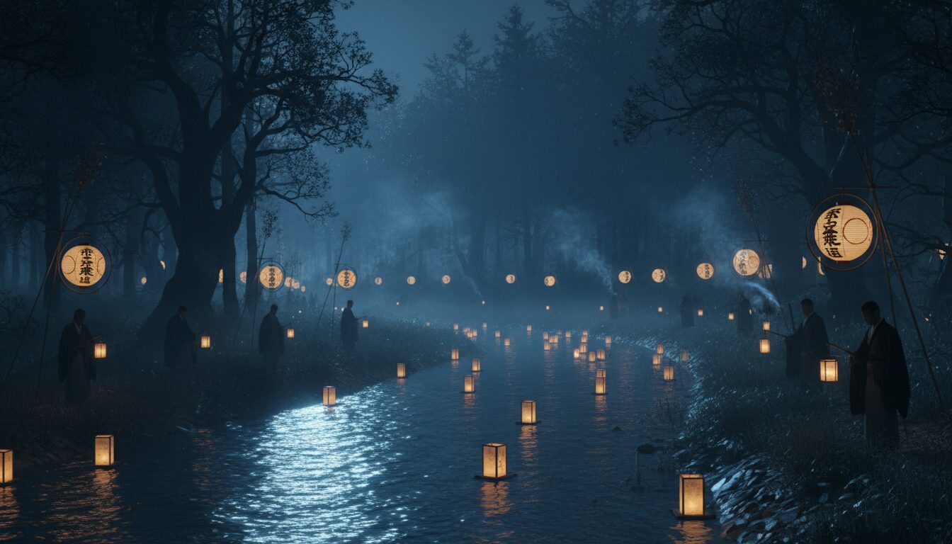 découvrez la mystérieuse légende de la nuit des esprits au japon, une tradition ancienne où les esprits ancestraux reviennent hanter les vivants dans une atmosphère mystique.