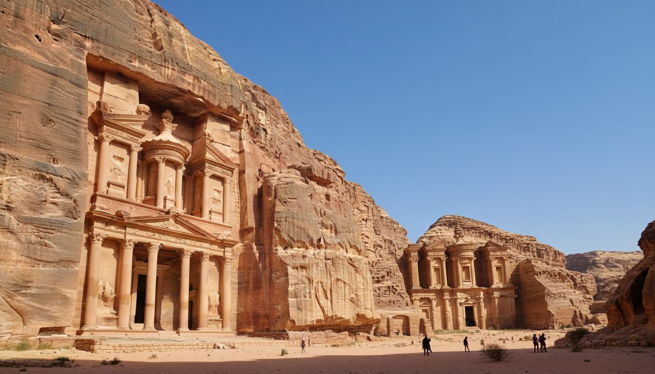 découvrez le mystère ancien des ruines de petra en jordanie, site historique emblématique et trésor archéologique au cœur du désert, mêlant histoire fascinante et beauté naturelle.