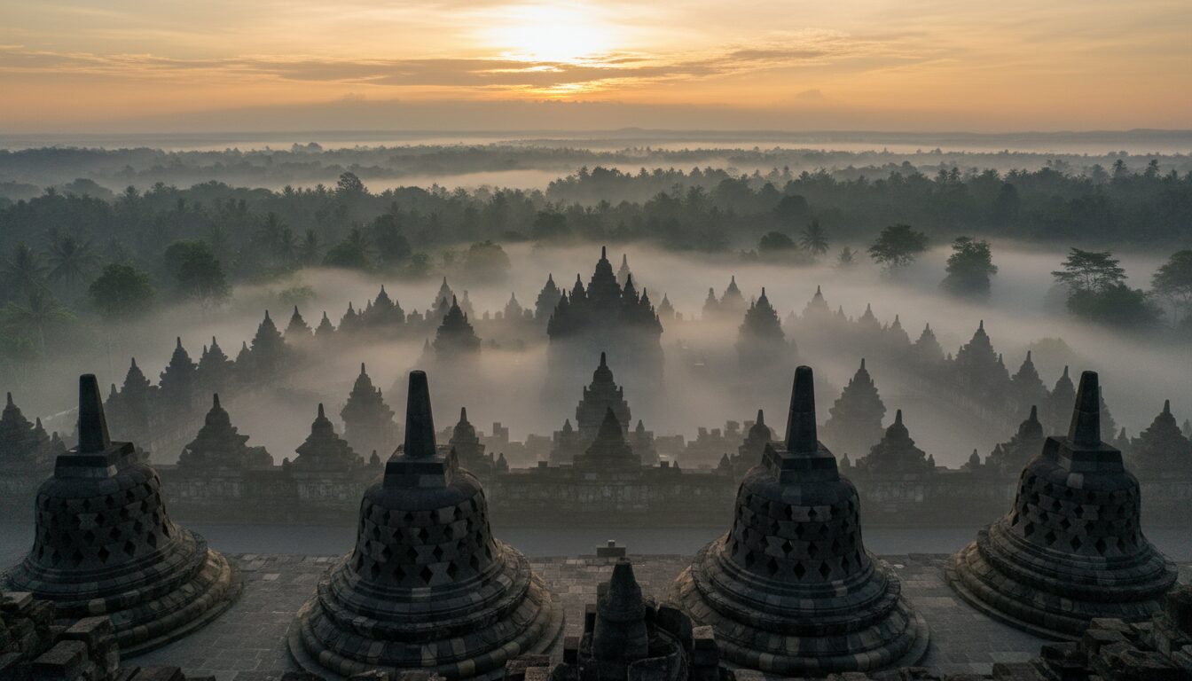 découvrez le mystère ancien des temples de borobudur en indonésie, un site historique fascinant riche en culture et en spiritualité.