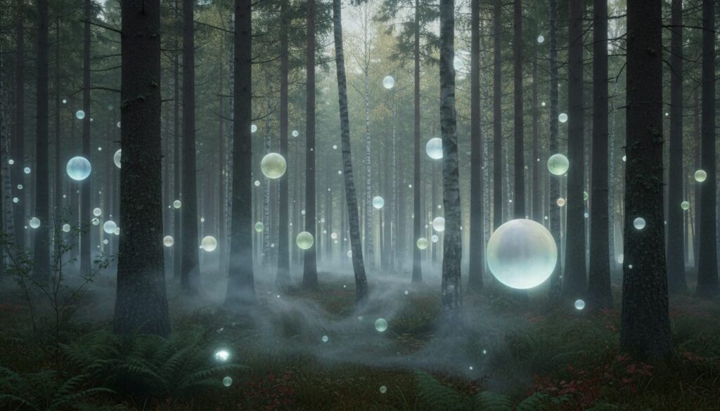découvrez le phénomène surnaturel fascinant des orbes de lumière observés dans les forêts finlandaises, entre mystère et nature énigmatique.