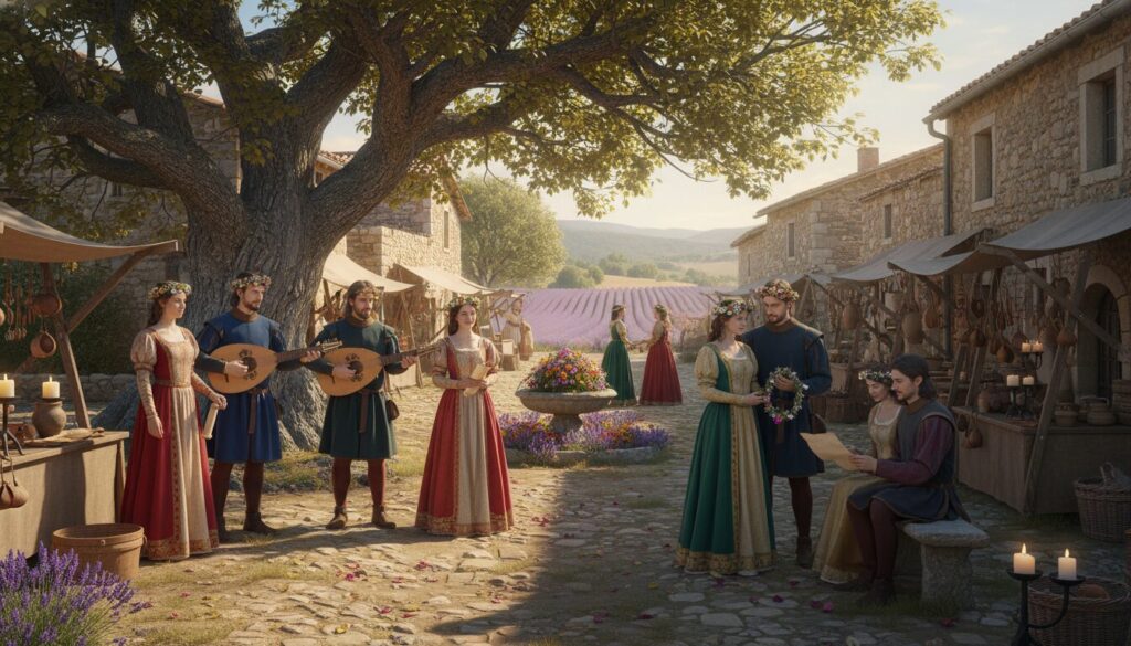découvrez les rituels d'amour en provence au temps des troubadours, mêlant traditions médiévales, poésie et coutumes passionnées au cœur du sud de la france.