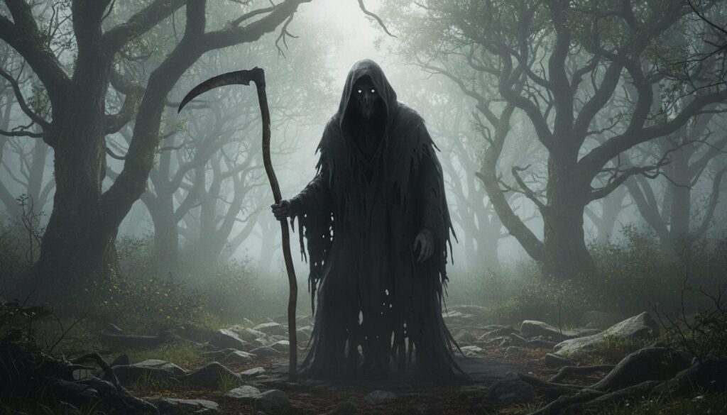 découvrez l'ankou, créature légendaire du massif armoricain, symbole mystérieux de la mort dans le folklore breton.