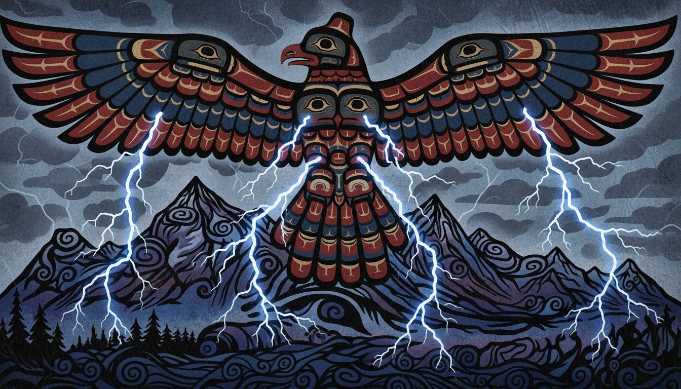 découvrez la créature mythique du thunderbird dans le folklore amérindien, symbole de puissance et de mystère dans les traditions autochtones.