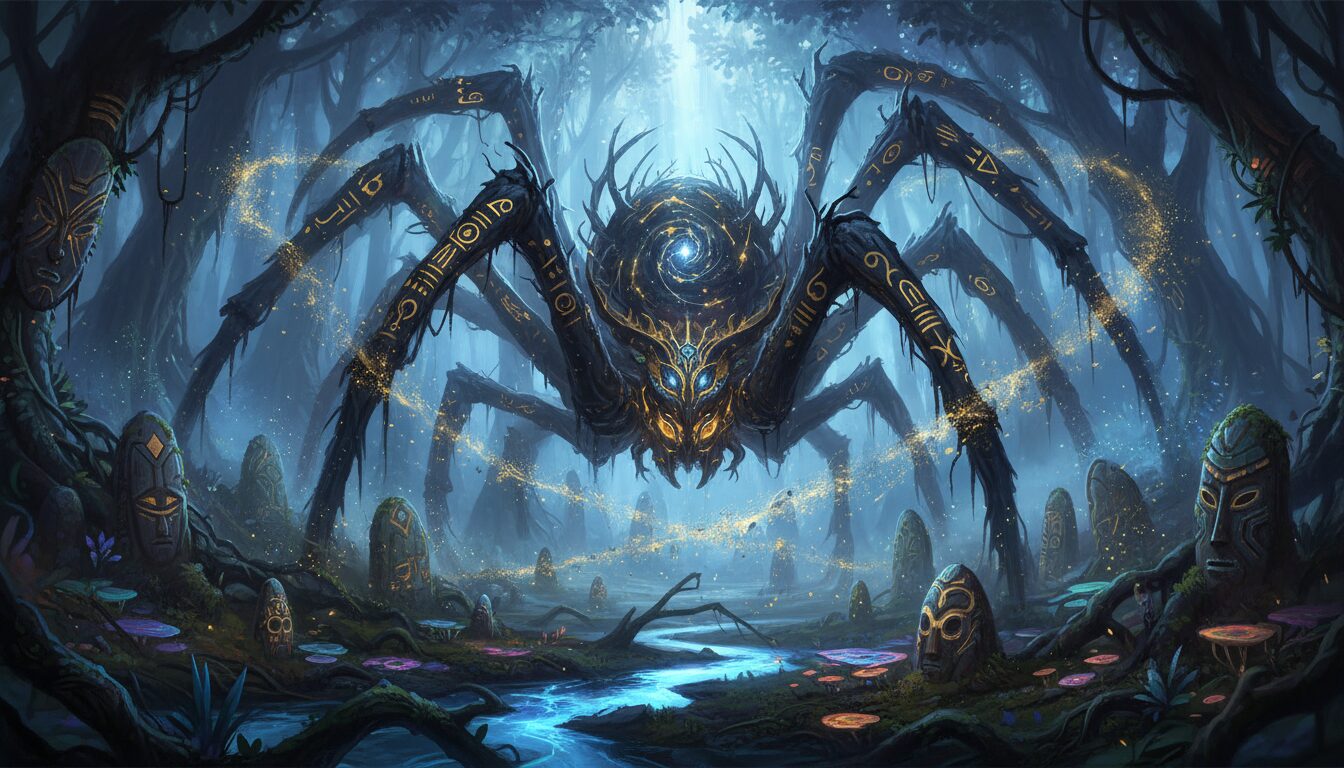 découvrez la divinité sombre anansi, symbole de sagesse et de ruse dans la mythologie africaine, et explorez ses légendes fascinantes.