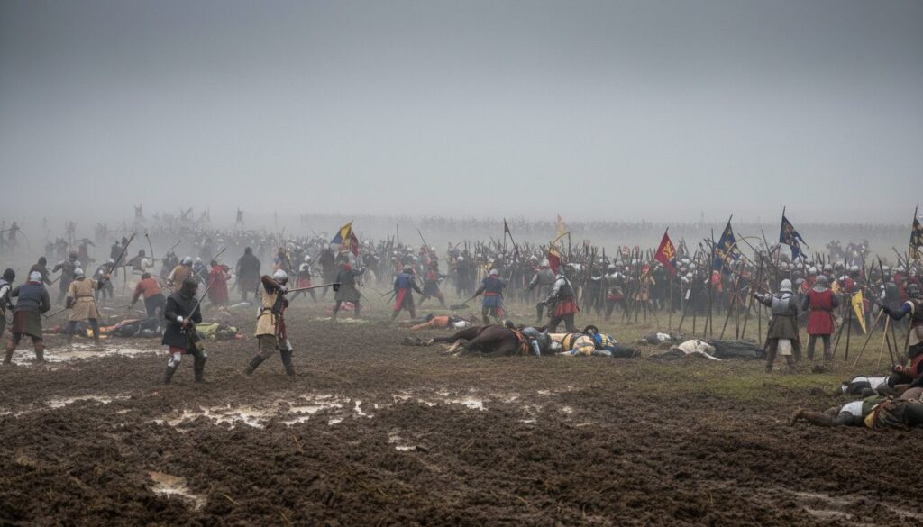 découvrez l'histoire médiévale fascinante de la bataille d'azincourt, un affrontement clé de la guerre de cent ans entre les armées anglaises et françaises en 1415.
