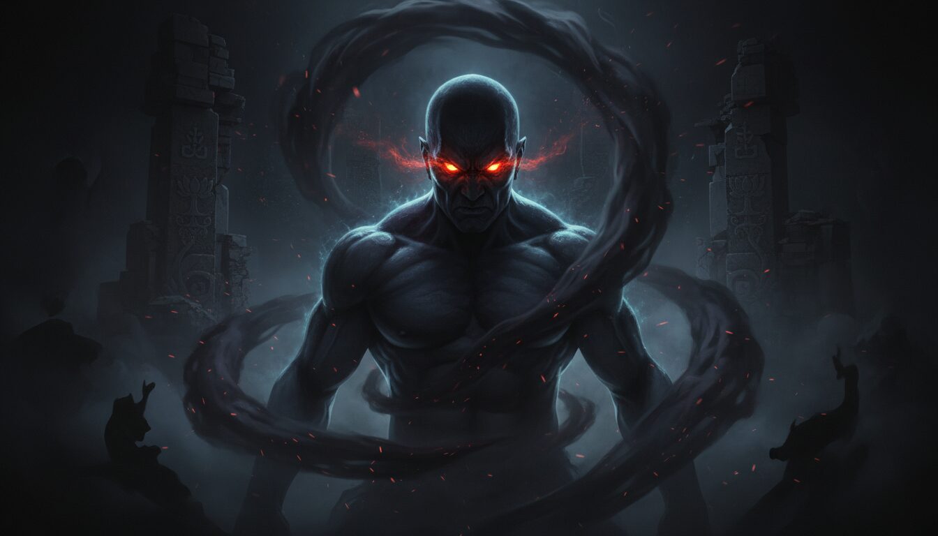 découvrez la divinité sombre mara dans la mythologie bouddhiste, symbole de tentations et d'obstacles sur le chemin spirituel vers l'illumination.