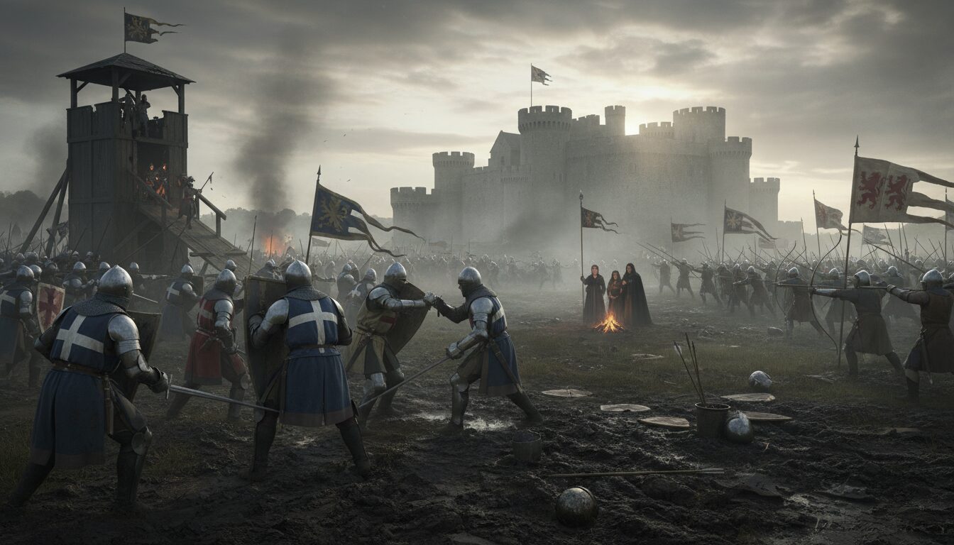 découvrez l'histoire médiévale captivante de la guerre de cent ans, ses batailles emblématiques et les légendes qui ont marqué cette période tumultueuse.