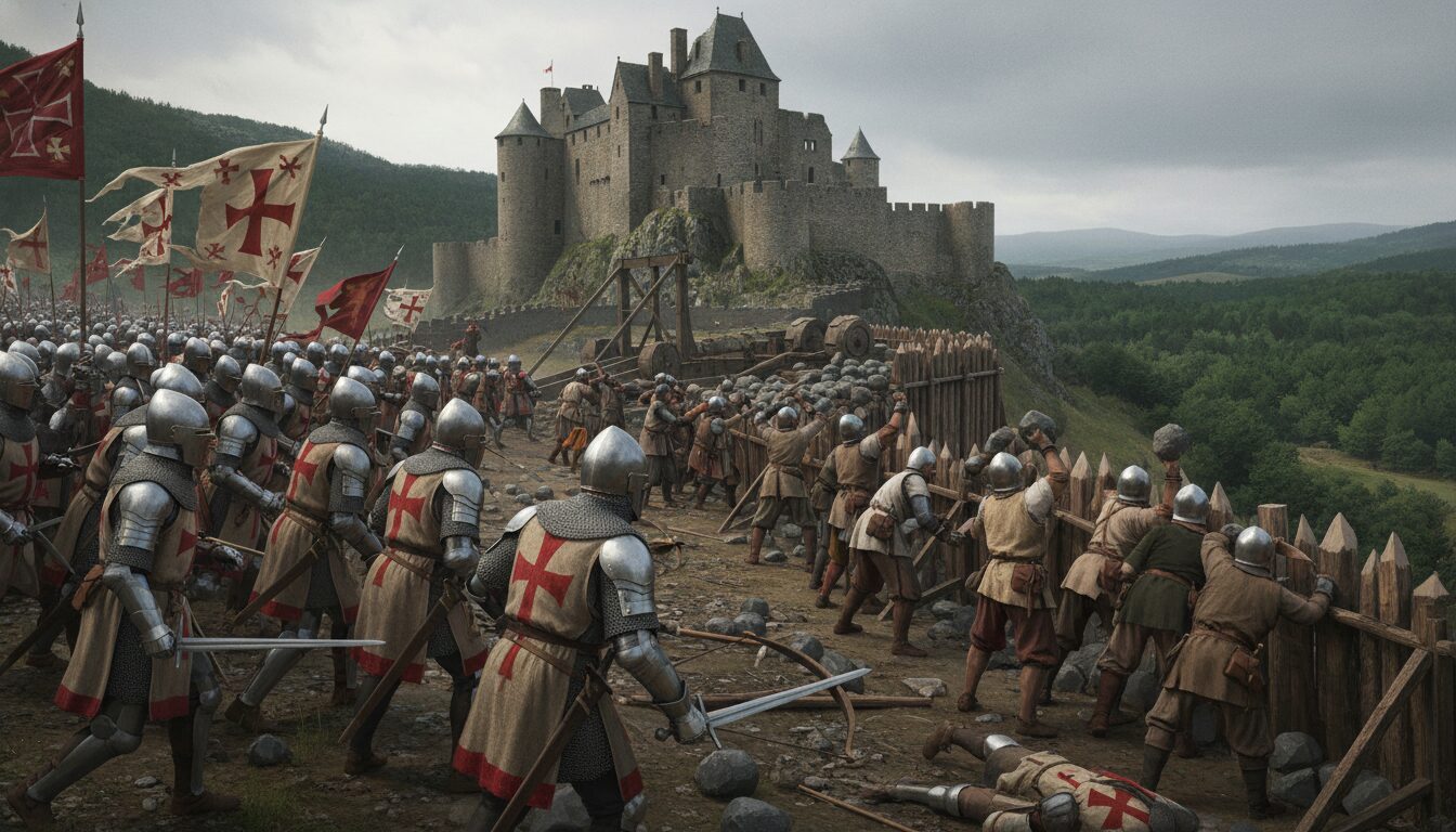 découvrez l'histoire médiévale captivante de la croisade contre les cathares, un épisode clé marqué par conflits religieux et enjeux politiques au moyen âge.