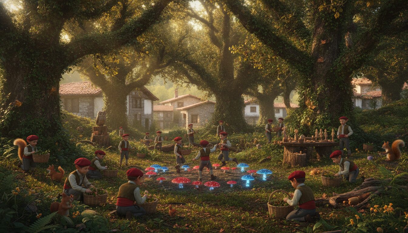 découvrez un conte populaire captivant des lutins du pays basque, mêlant mystère et traditions locales pour petits et grands.