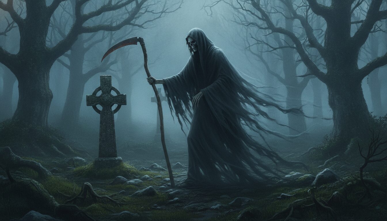 découvrez l'ankou, créature légendaire du massif armoricain, symbole de la mort dans le folklore breton. plongez dans les mystères et légendes de cette figure emblématique.
